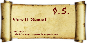 Váradi Sámuel névjegykártya