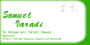 samuel varadi business card